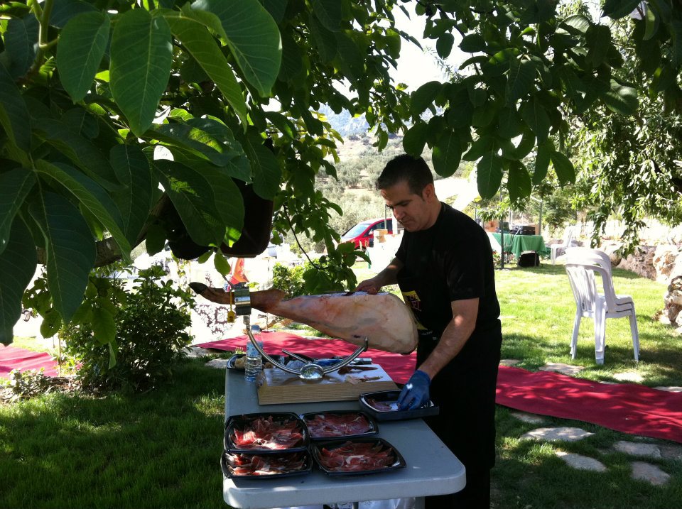 boda cortador jamon jardin cortijo las monjas 