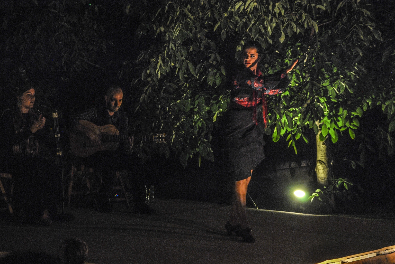 Aina Núñez Riera, Aina Núñez es bailaora, pedagoga, artista visual y documentalista de primer nivel, en los Jardines de Cortijo Las Monjas, Axarquía, Málaga, Andalucía