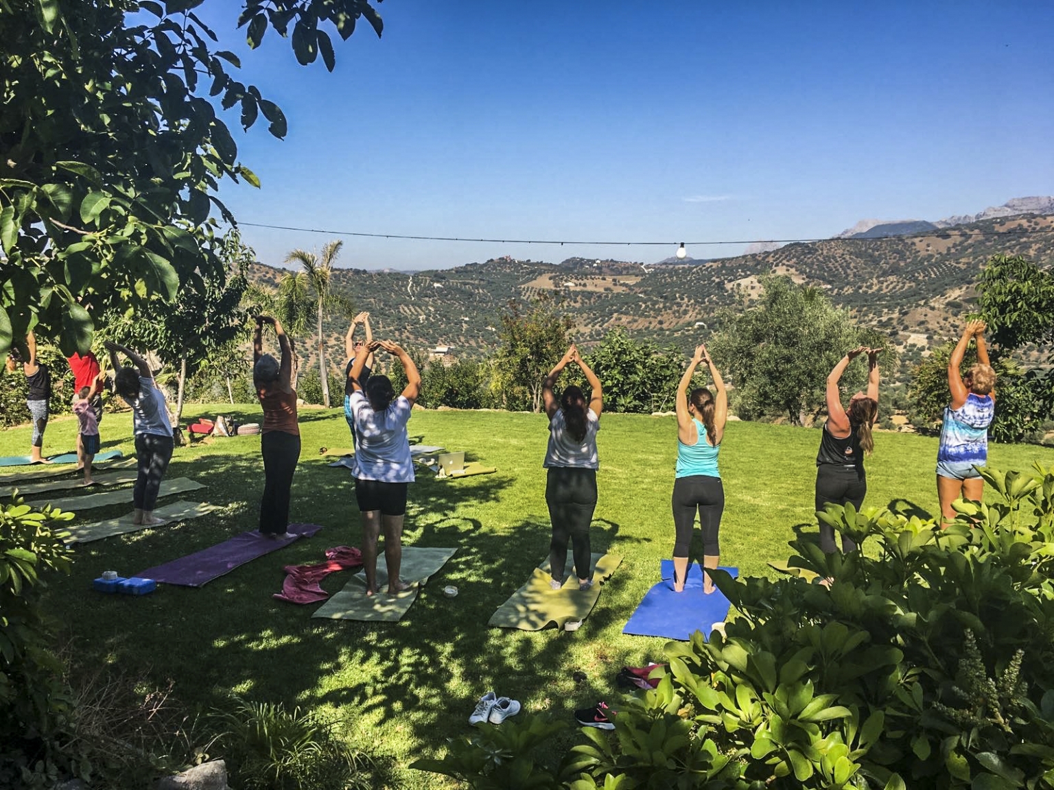 Yoga en un paraje espectacuar rodeado por Olivos Verdiales Centenarios y en un alojamiento lleno de historia, denominado Cortijo Las Monjas